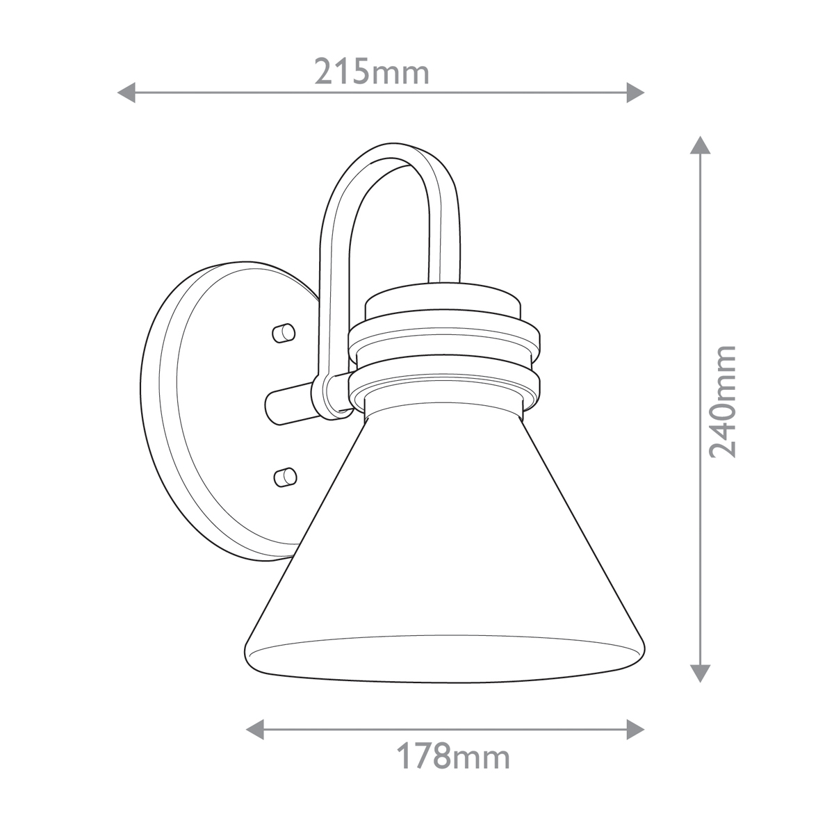 Бра с белым матовым плафоном в форме конуса Kichler в Ульяновске