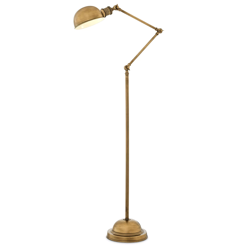 Торшер Eichholtz Floor Lamp Soho Brass Винтажная латунь Латунь в Ульяновске | Loft Concept 