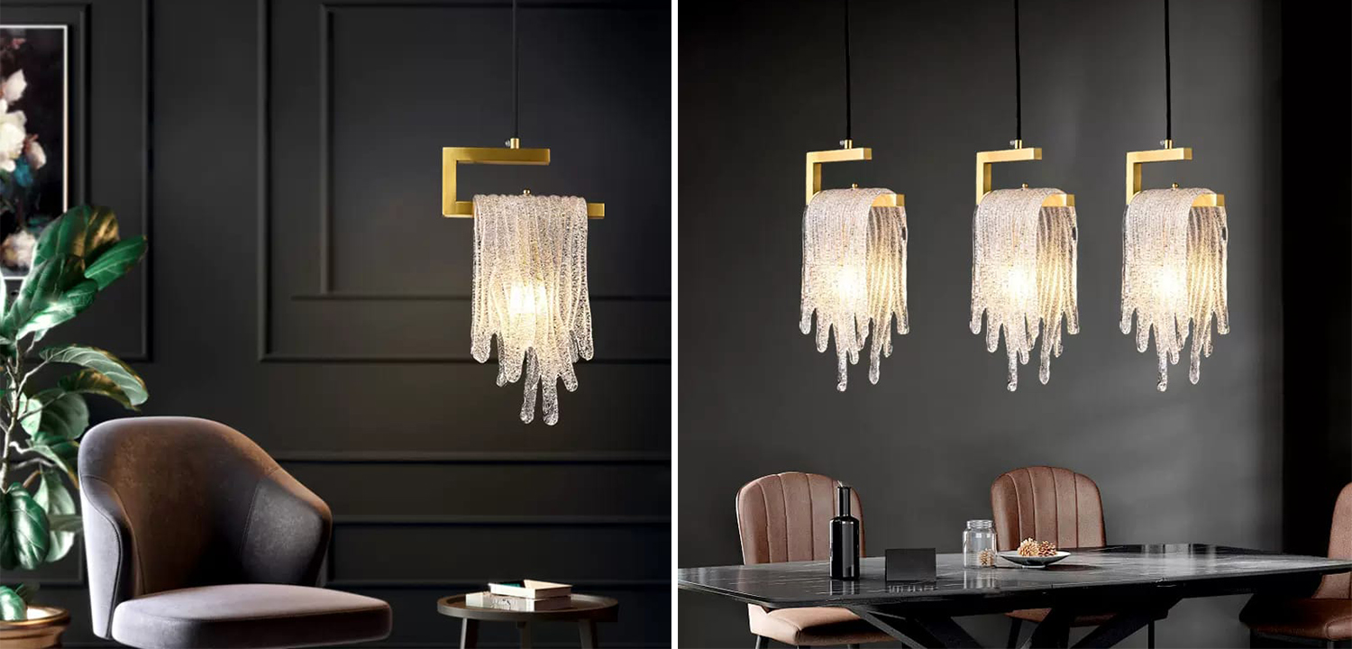 Подвесной светильник Fused Glass Hanging lamp - фото