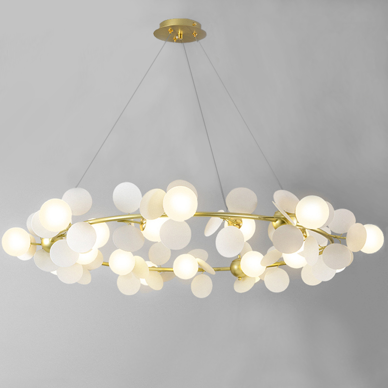 Люстра MATISSE Chandelier circle white Золотой Белый в Ульяновске | Loft Concept 