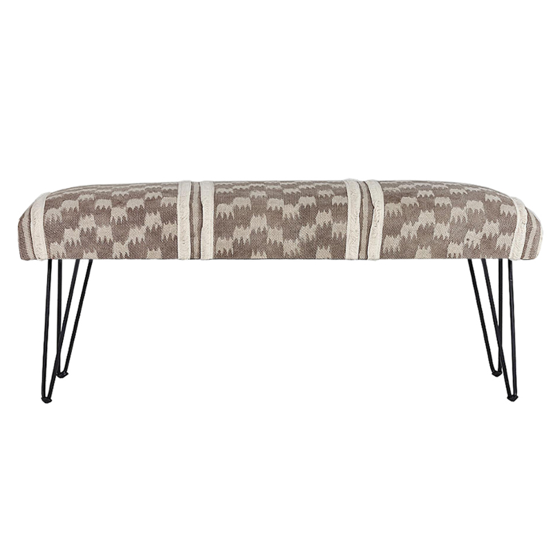 Оттоманка Beige Kilim Ornament Бежево-серый Оттоманка Beige Kilim Ornament Бежево-серый в Ульяновске | Loft Concept