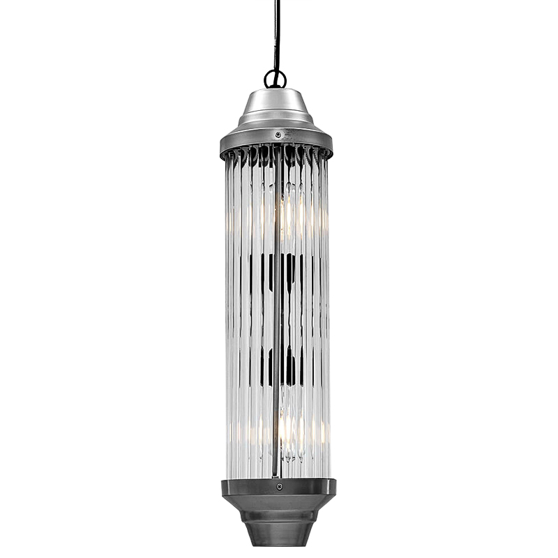 Подвесной светильник Transparent Tubes Pendant Хром Прозрачный в Ульяновске | Loft Concept 