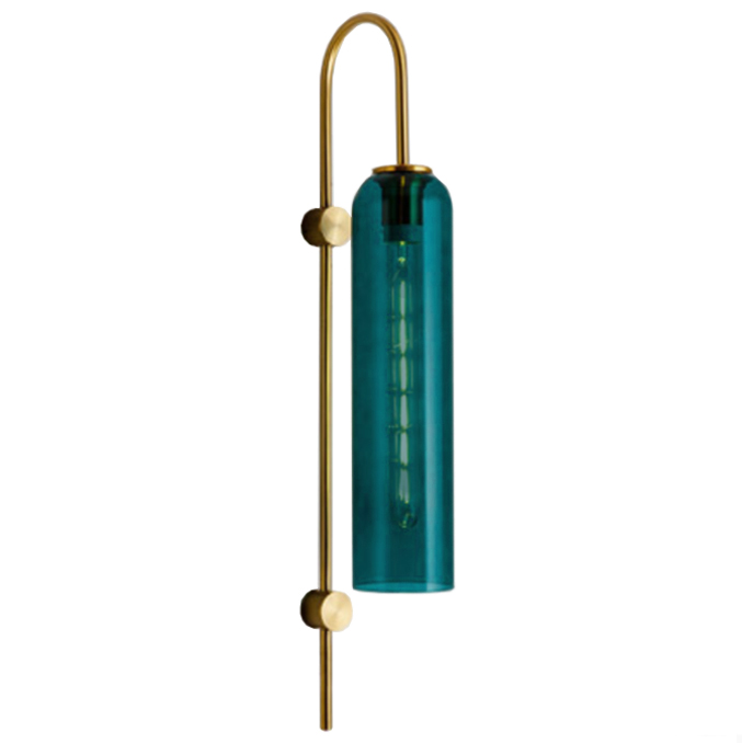 Бра ARTICOLO float Wall Sconce  Drunken Emerald Золотой Бирюзовый в Ульяновске | Loft Concept 