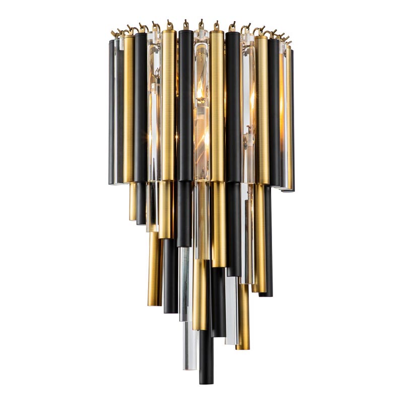 Бра Black Brass Symphony Wall Lamp Черный Латунь Прозрачный (Transparent) в Ульяновске | Loft Concept 