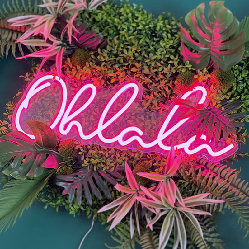 Неоновая настенная лампа Oh La La Neon Wall Lamp Розовый Розовый Прозрачный в Ульяновске | Loft Concept 