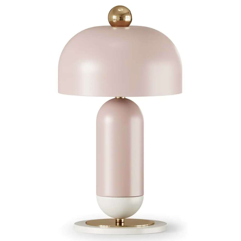 Meet Table lamp pink  Розовый пастельный Латунь в Ульяновске | Loft Concept 