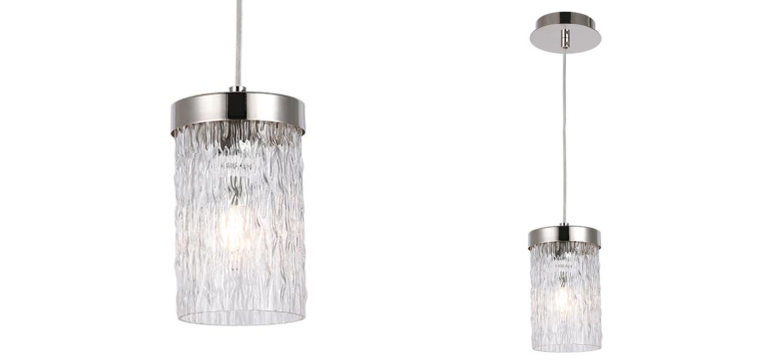 Подвесной светильник Estebe Nickel Glass Hanging Lamp - фото