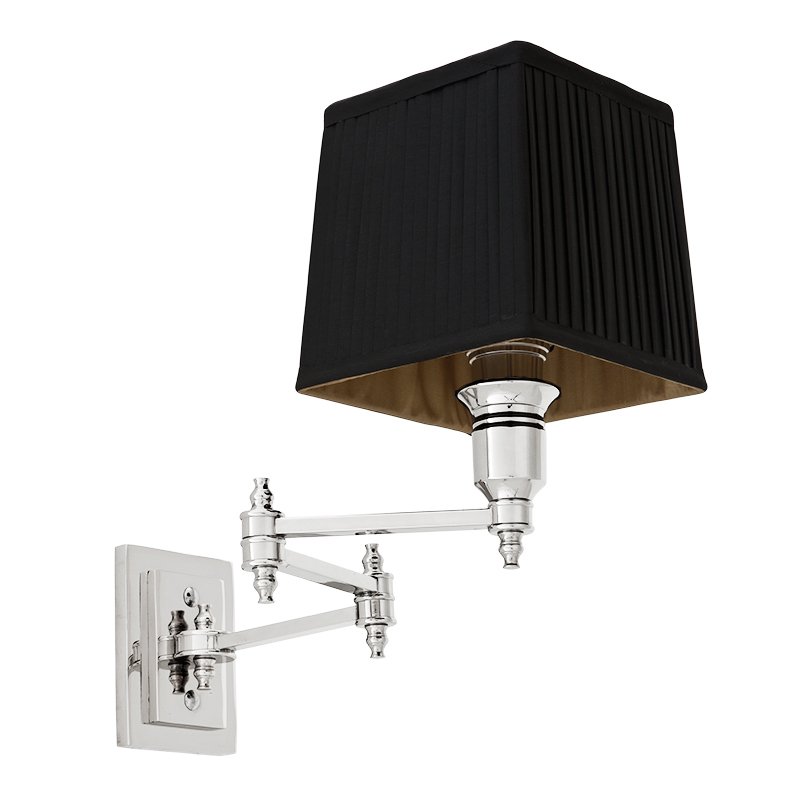 Бра Wall Lamp Lexington Swing Nickel+Black Никель Черный в Ульяновске | Loft Concept 