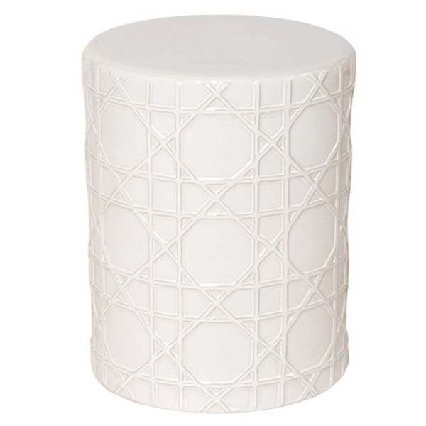 Керамический табурет Cane Garden Stool - White Белый в Ульяновске | Loft Concept 