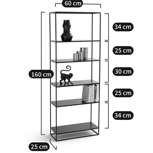 Металлический стеллаж Menzie Black Wide Metal Rack в Ульяновске