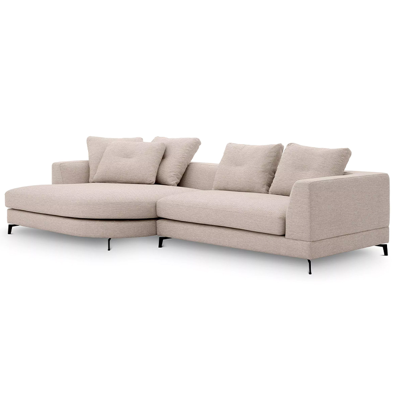 Диван Eichholtz Sofa Moderno S Left Бежевый Черный в Ульяновске | Loft Concept 