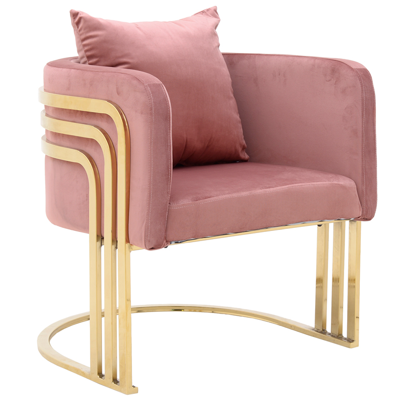 Кресло Custodia Armchair Pink Розовый Глянцевое золото в Ульяновске | Loft Concept 