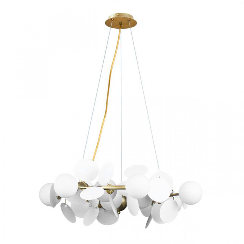 Люстра MATISSE Chandelier White диаметр 70 Белый Золотой в Ульяновске | Loft Concept 