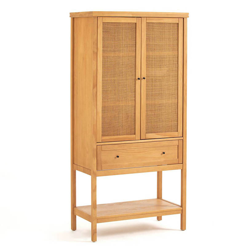 Шкаф Niels Wicker Cupboard 2 Doors Светлый дуб в Ульяновске | Loft Concept 