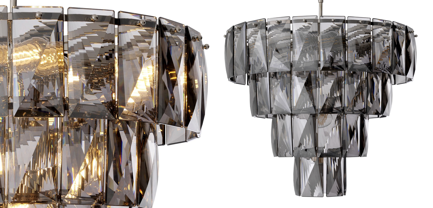 Люстра Eichholtz Chandelier Amazone S smoke - фото