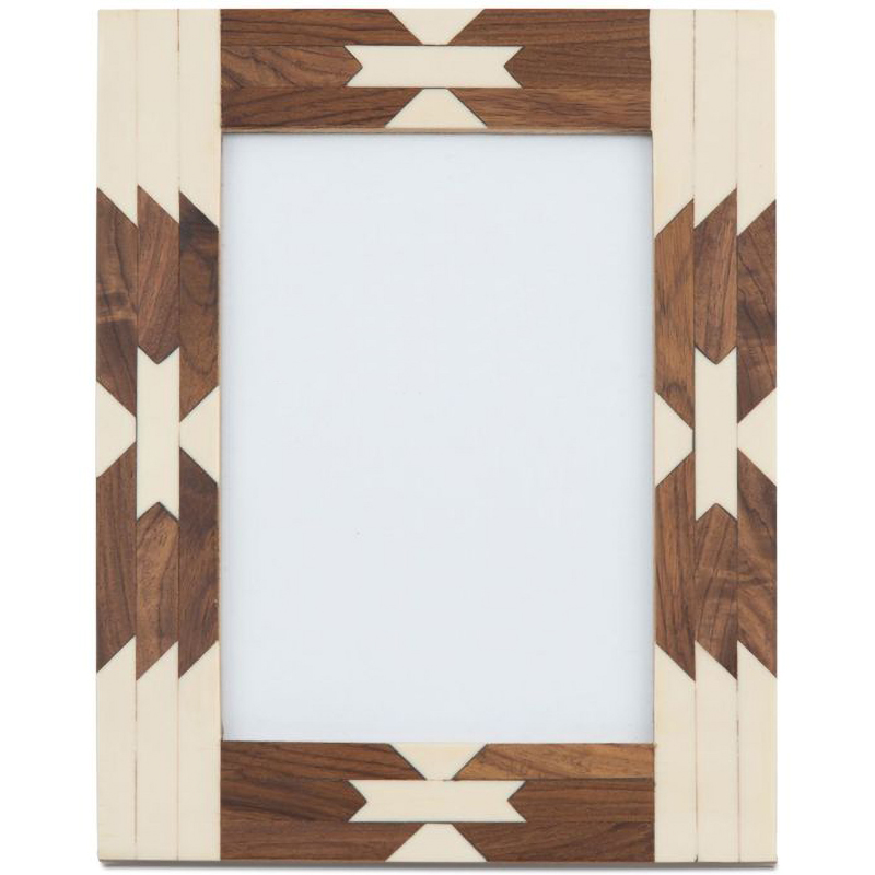 Фоторамка кость Beige Indian Wood Bone Inlay photo frame Бежевый Коричневый в Ульяновске | Loft Concept 