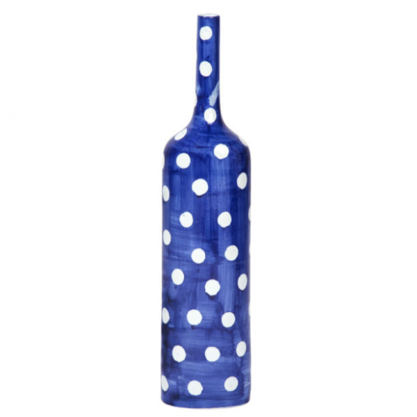 Ваза-бутылка blue & white ornament Point Bottle Синий Белый в Ульяновске | Loft Concept 