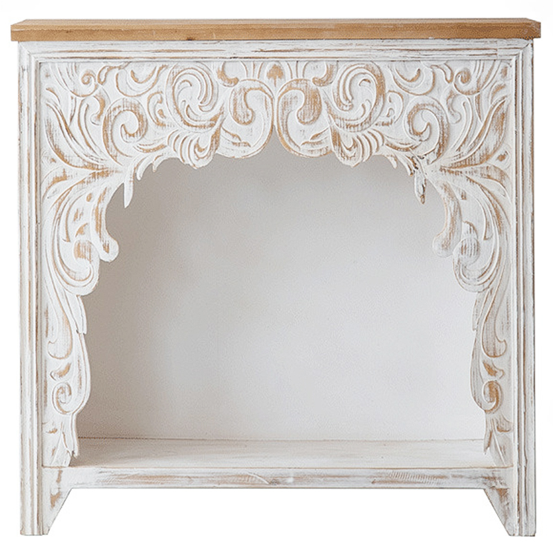 Консоль Indian Antique White Furniture Felicienne Console Древесина Белый в Ульяновске | Loft Concept 