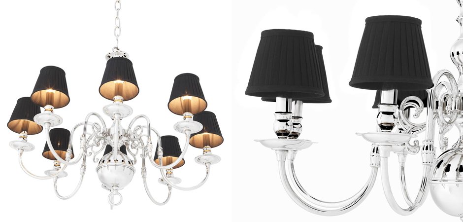 Люстра Eichholtz Chandelier Bourbon Nickel - Loft-Concept в Ульяновске