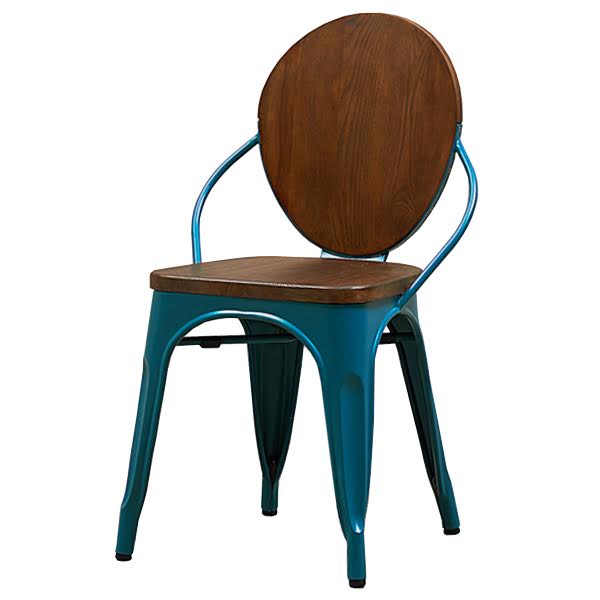 Стул Tolix chair Wooden Turquoise Дуб темный Бирюзовый в Ульяновске | Loft Concept 