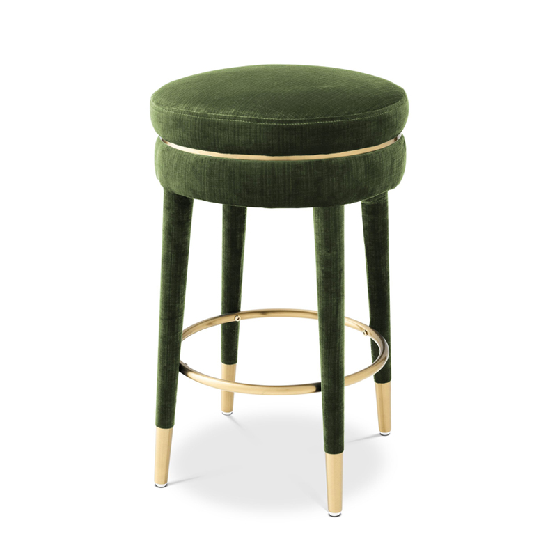 Полубарный стул Eichholtz Counter Stool Parisian green Зеленый Латунь в Ульяновске | Loft Concept 