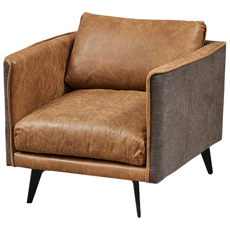 Кресло Caramel Leather & Textiles Armchair Карамель Серый в Ульяновске | Loft Concept 