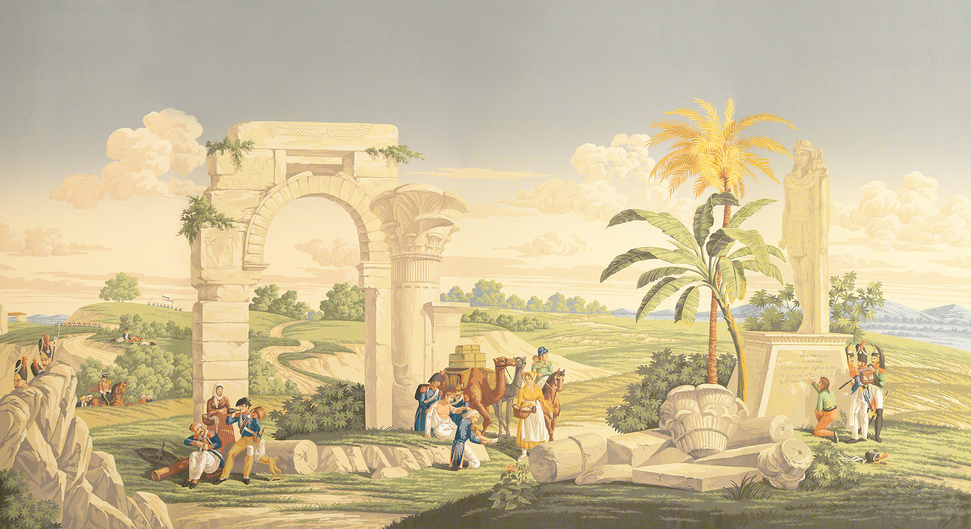 Обои ручная роспись Napoleon's Campaign in Egypt Papyrus on scenic paper Обои ручная роспись Napoleon's Campaign in Egypt Papyrus on scenic paper - постер Loft-Concept в Ульяновске
