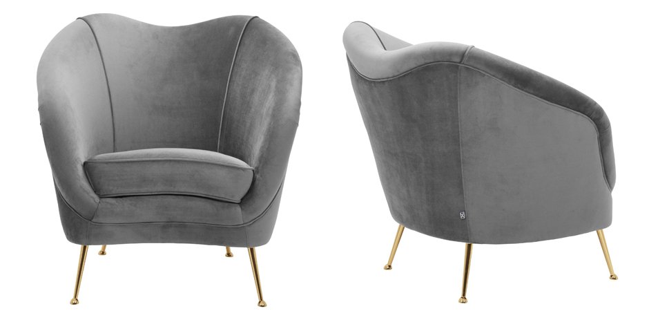 Кресло Eichholtz Chair Cambiano Grey - фото №1