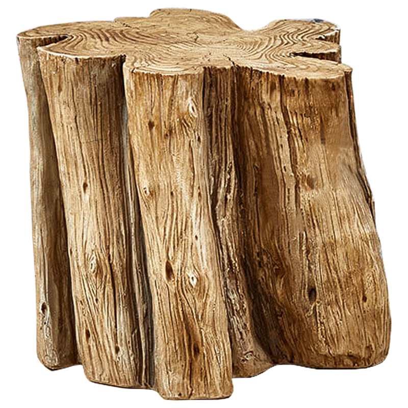 Приставной стол Wavy Stump Side Table Коричневый в Ульяновске | Loft Concept 