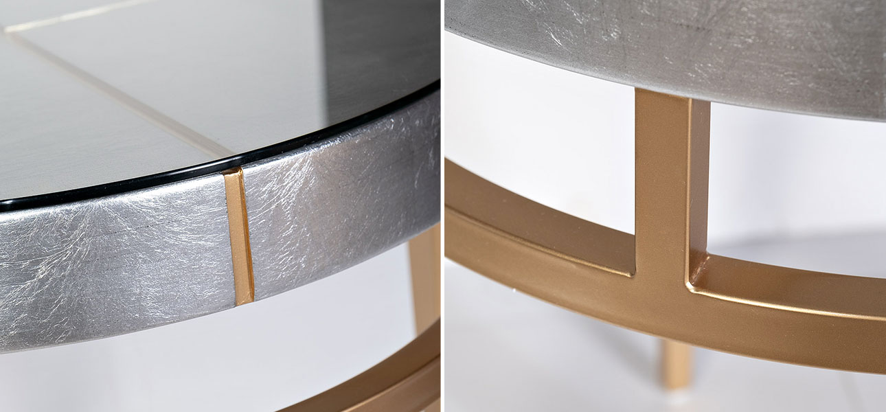 Столик журнальный Mercury silver/gold - фото