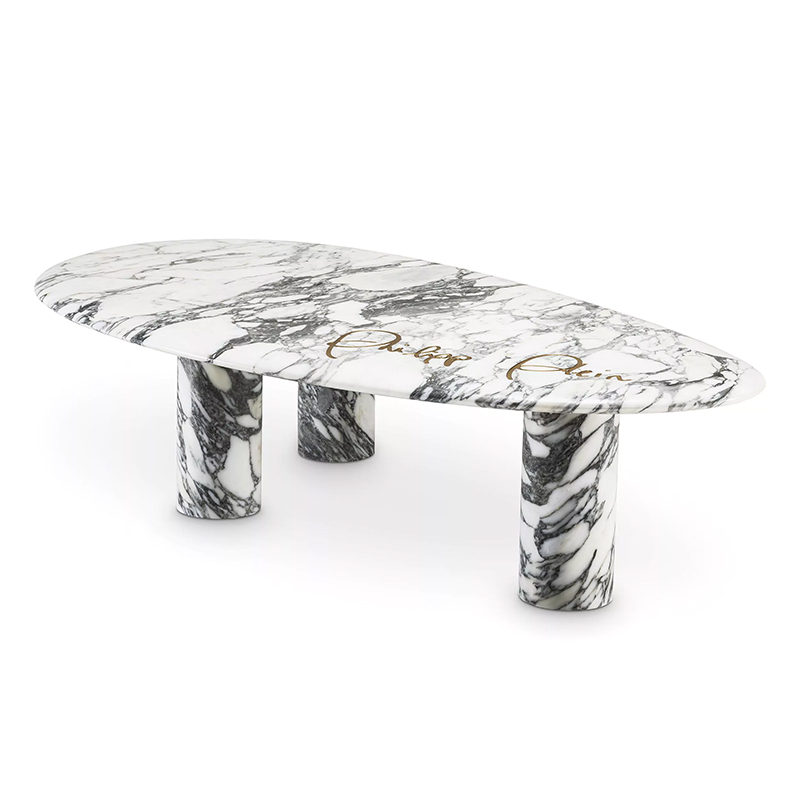 Кофейный стол Philipp Plein Coffee Table Forte Белый Белый Мрамор Bianco в Ульяновске | Loft Concept 