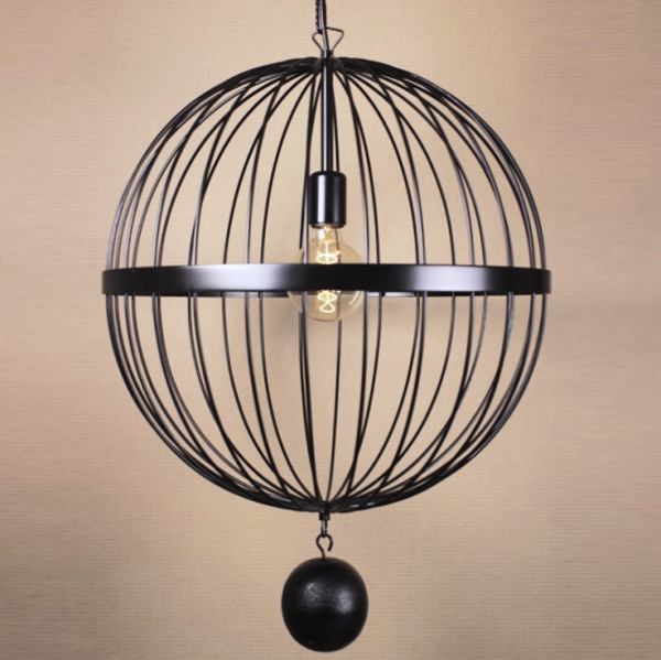 Подвесной светильник Wire Cage Pendant Spher Black Черный в Ульяновске | Loft Concept 