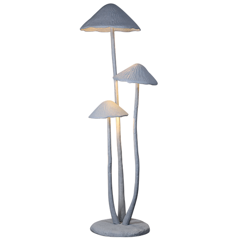 Торшер в виде грибов Floor lamp three mushrooms Серый в Ульяновске | Loft Concept 