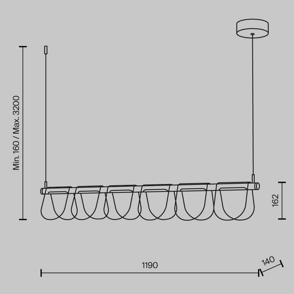 Люстра подвесная Fluffy 3000К 30Вт в Ульяновске