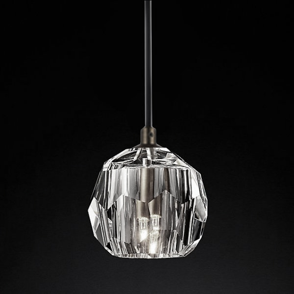 Подвесной светильник Boule De Cristal Single Rod Pendant Chrome Хром в Ульяновске | Loft Concept 