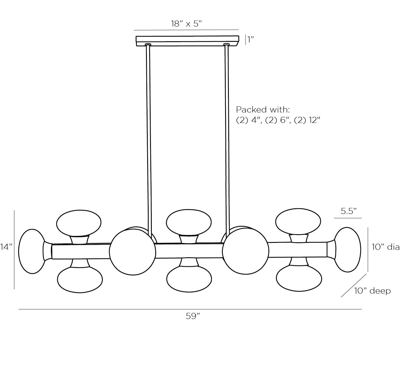 Люстра Arteriors KLARISSA CHANDELIER в Ульяновске