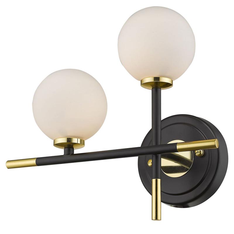 Бра Galant Sconce gold left Золотой Черный Белое матовое стекло в Ульяновске | Loft Concept 