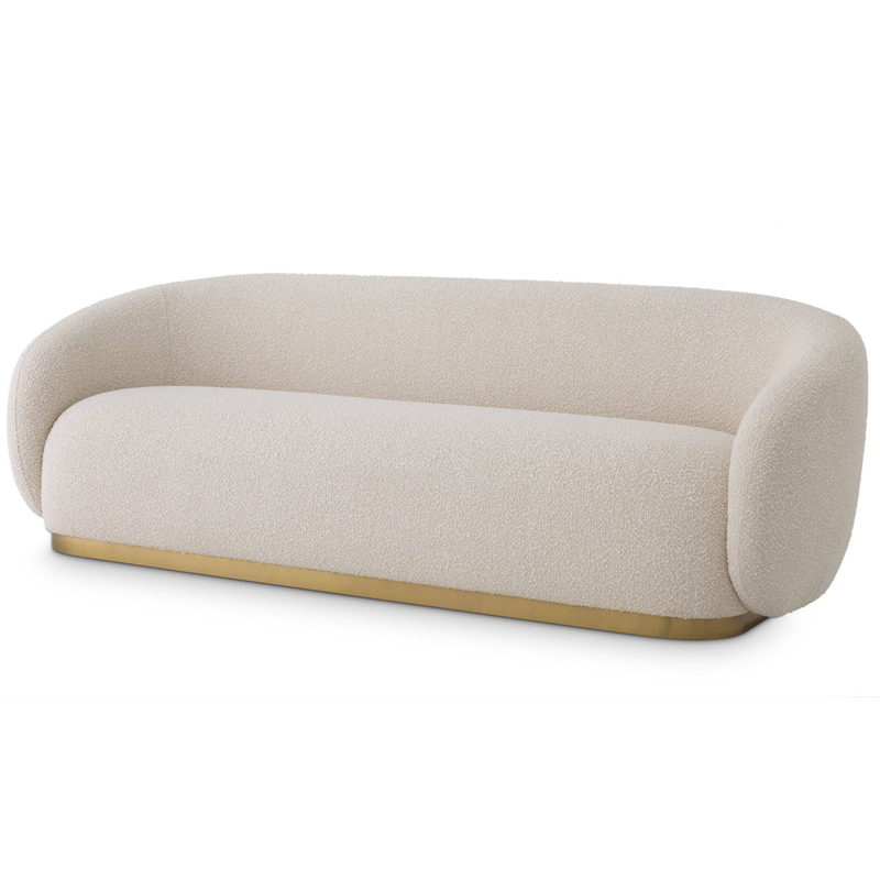 Диван Eichholtz Sofa Brice Boucle cream Кремовый Латунь в Ульяновске | Loft Concept 