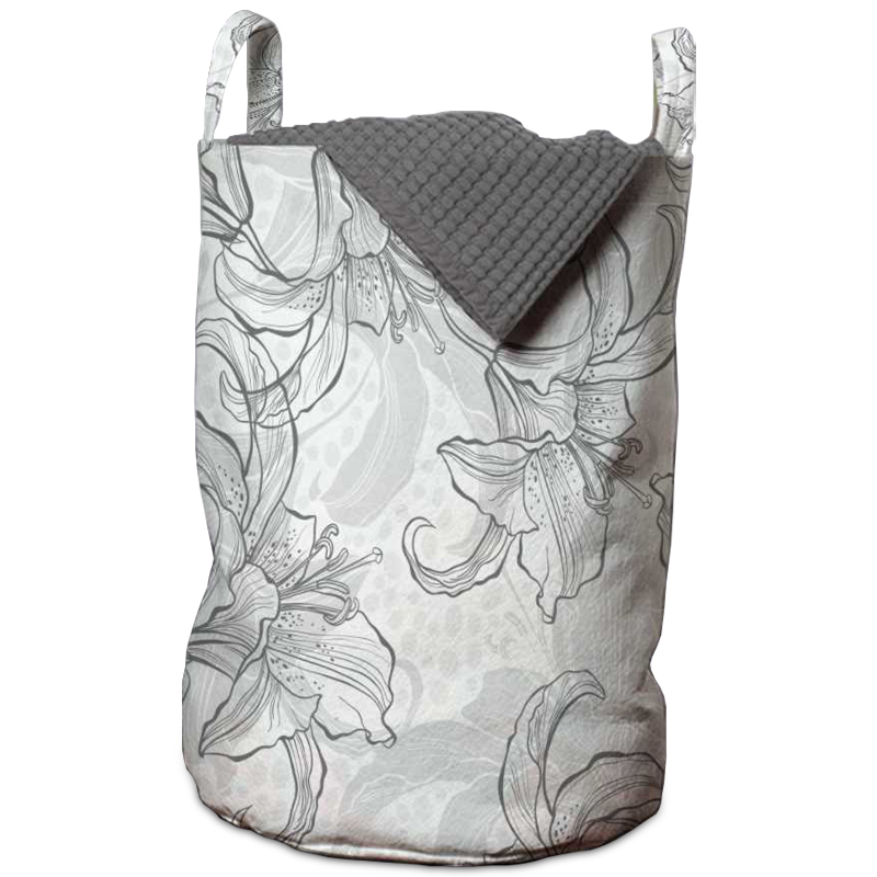 Корзина Black and White Flowers Basket Черно-белый Корзина Black and White Flowers Basket Черно-белый в Ульяновске | Loft Concept