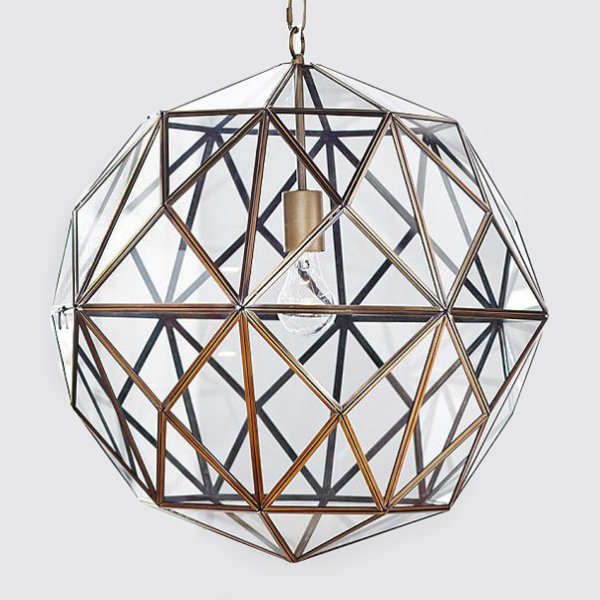 Люстра Glass & Metal Cage Pendant  в Ульяновске | Loft Concept 