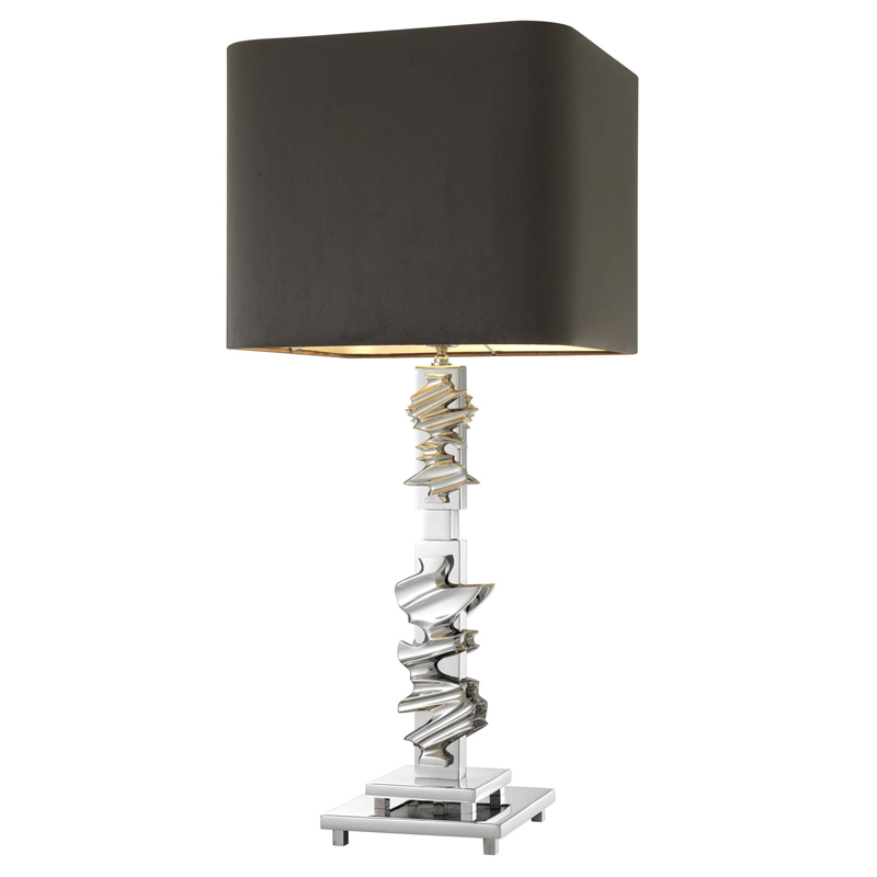 Настольная лампа Eichholtz Table Lamp Abruzzo Nickel Никель Серый в Ульяновске | Loft Concept 