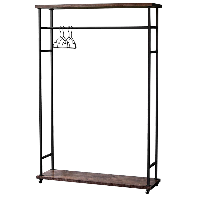 Рейл Lowery Brown Industrial Metal Rust Clothes Rail Черный Коричневый в Ульяновске | Loft Concept 