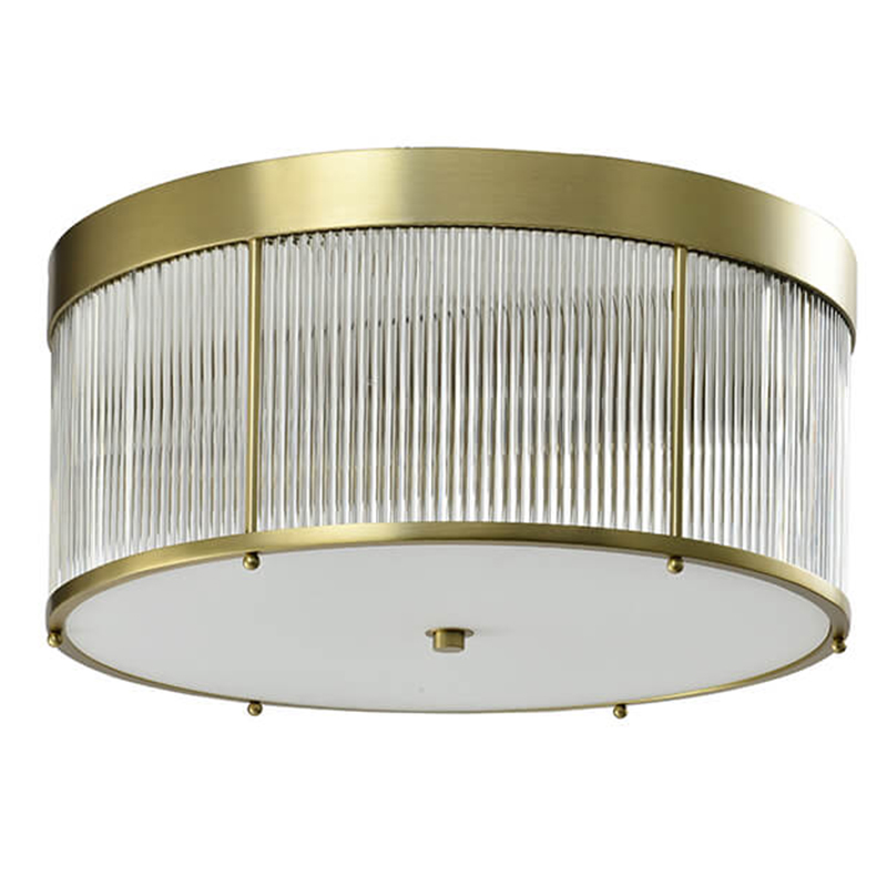 Потолочный светильник Caleb Brass Ceiling Lamp Латунь Прозрачный (Transparent) в Ульяновске | Loft Concept 