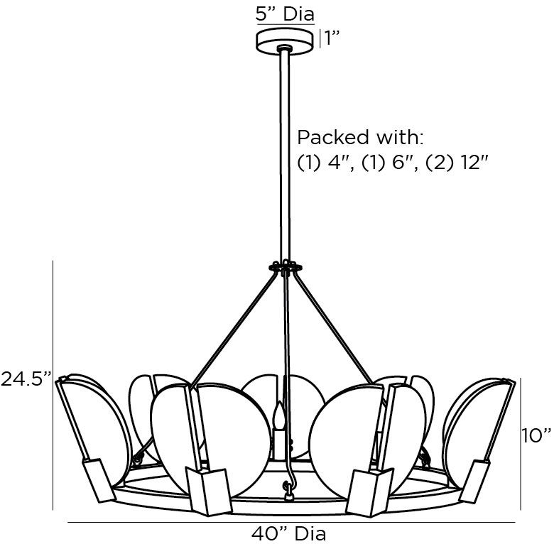 Люстра Arteriors SIERRA CHANDELIER GOLD в Ульяновске