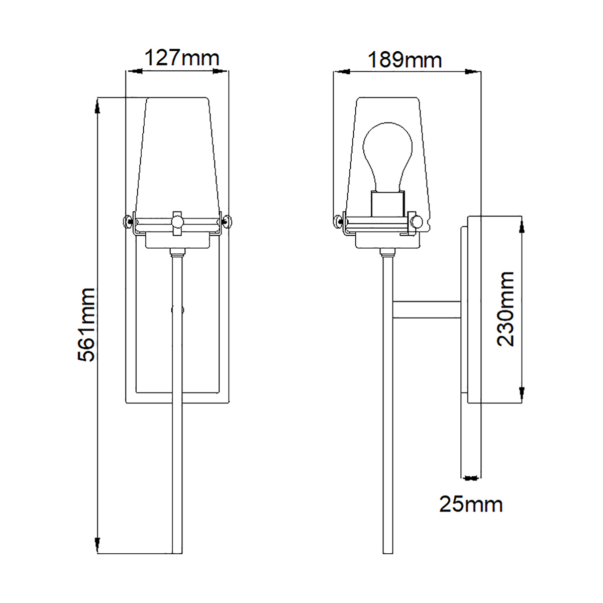 Бра с прозрачным стеклянным плафоном Kichler в Ульяновске