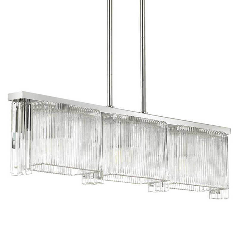 Люстра Madelen Chrome Linear Chandelier Хром Прозрачный (Transparent) в Ульяновске | Loft Concept 