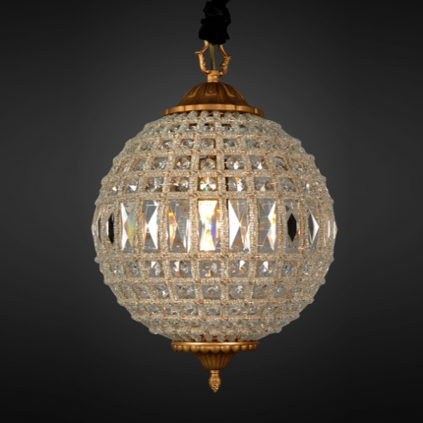 Люстра RH 19th c. Casbah Crystal Pendant 32 Темная бронза винтаж в Ульяновске | Loft Concept 