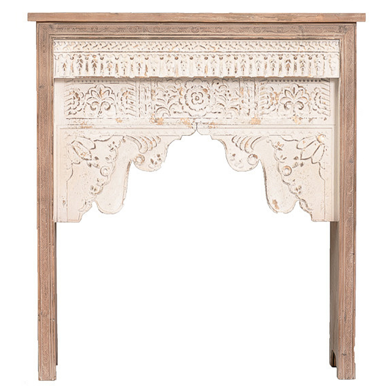 Консоль Indian Antique White Furniture Indra Console Бежевый Древесина в Ульяновске | Loft Concept 