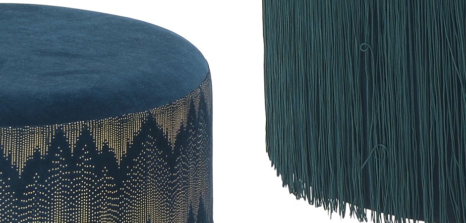 Пуф Fringe Blue Пуф Fringe Blue - Loft-Concept в Ульяновске