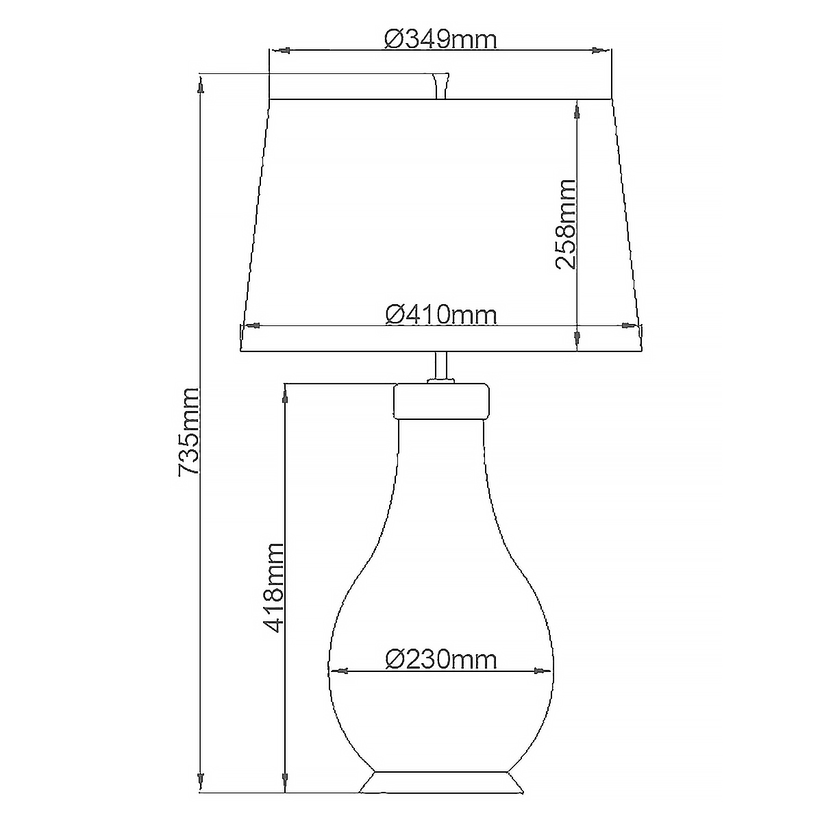 Настольная лампа с коническим дымчато-зелёным абажуром из искусственного шёлка Quintiesse в Ульяновске
